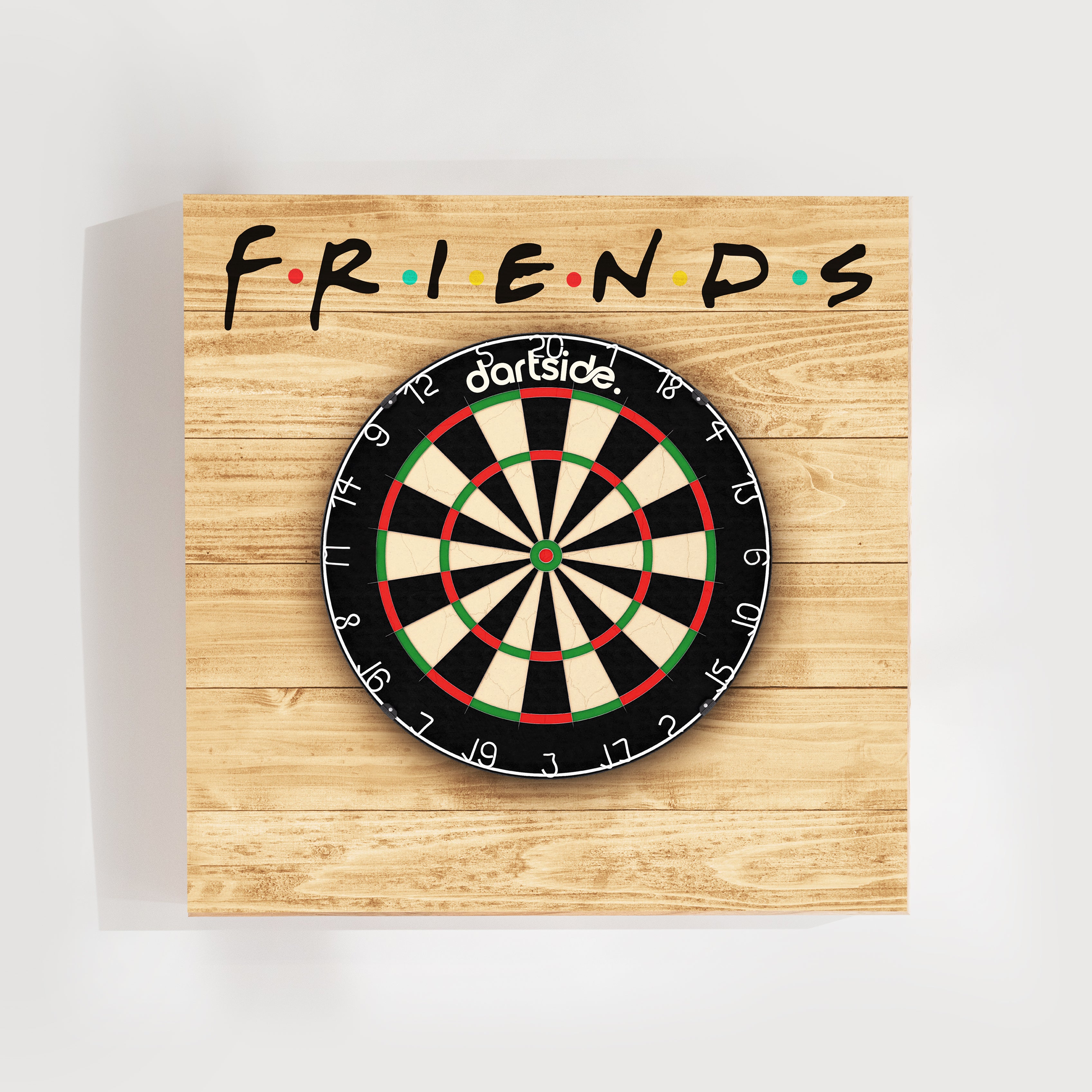 Support en bois pour cible de fléchettes Friends