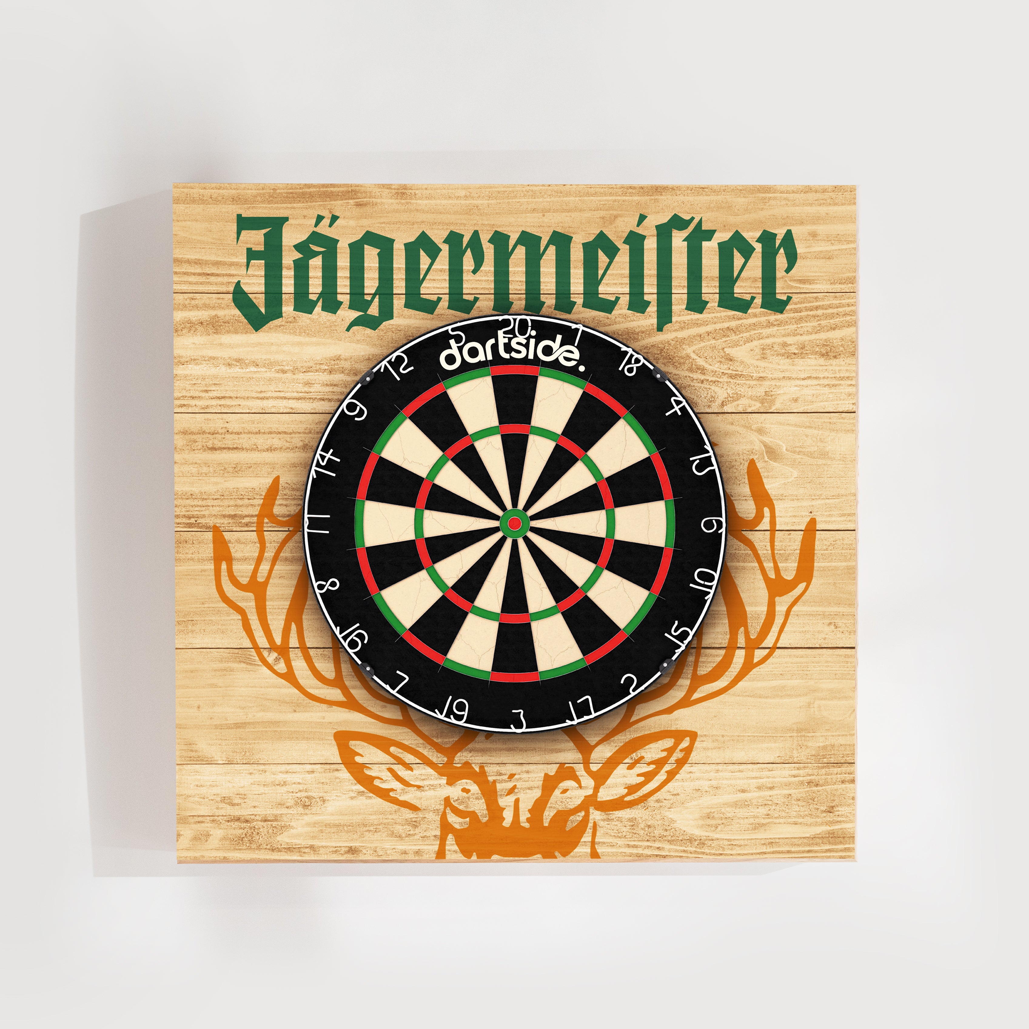Support en bois pour cible de fléchettes Jagermeister
