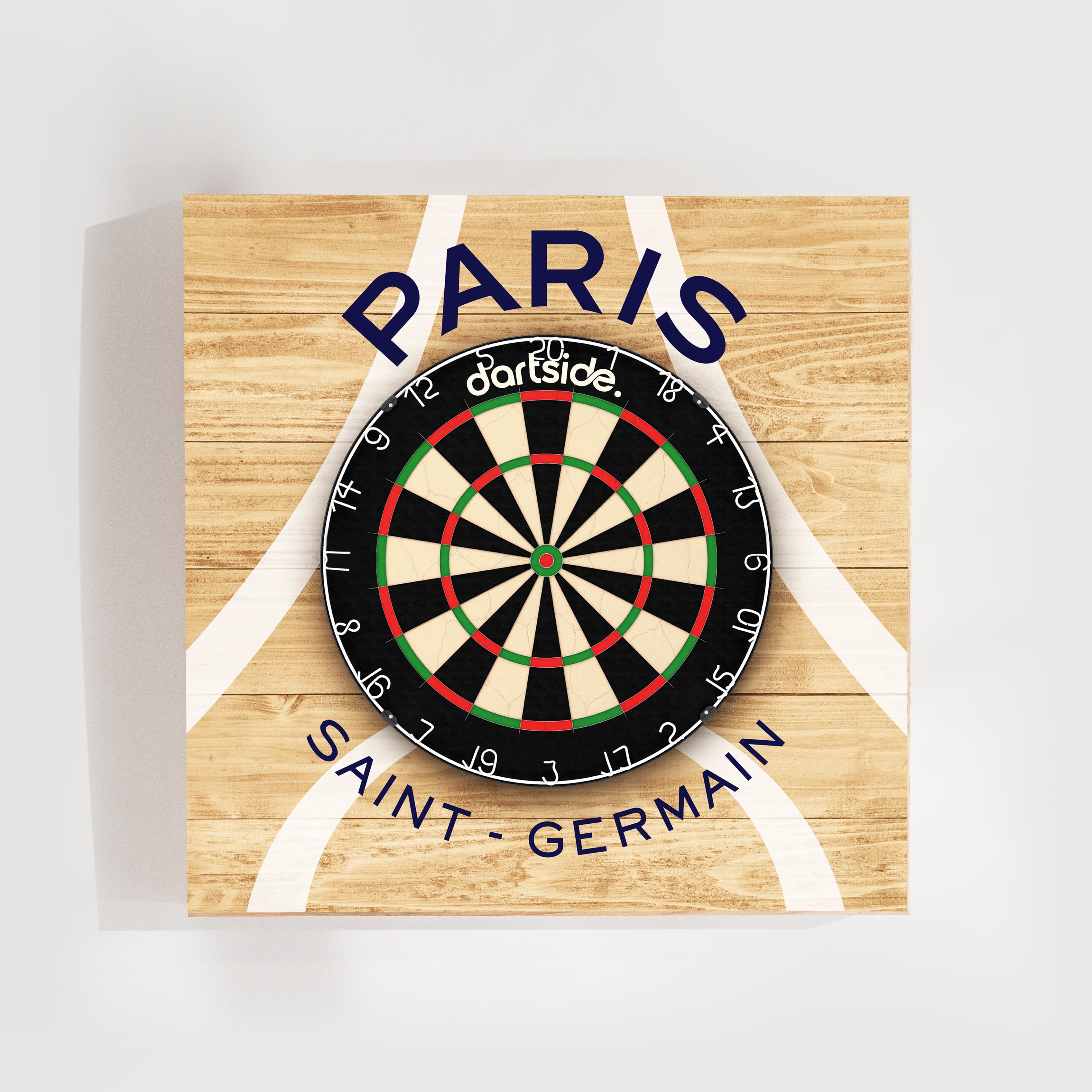 Support en bois pour cible de fléchettes PSG